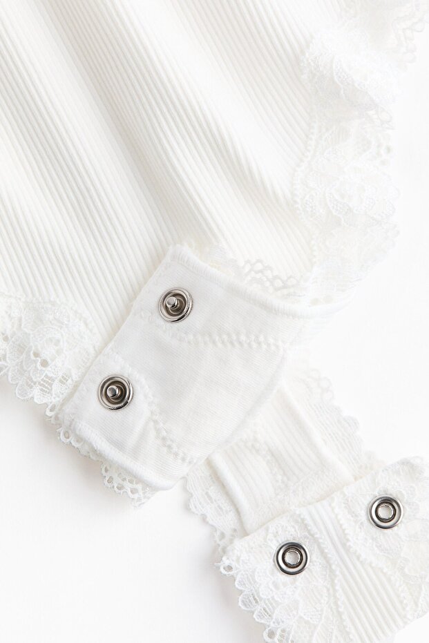 Dantel Şeritli Body Seamless - 7