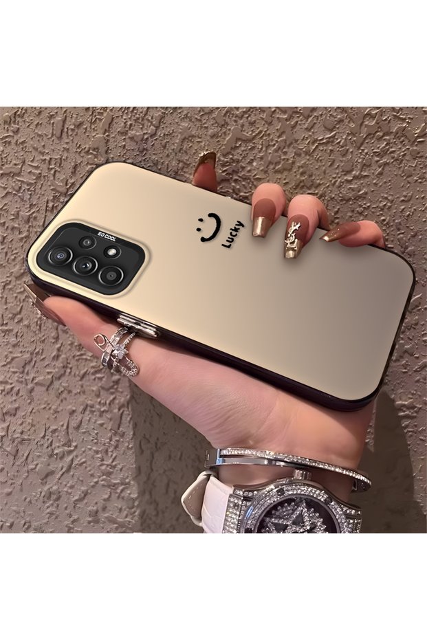 Samsung Galaxy A52/A52S Compatible Plain Written Smiley Face Case, Ins Style Relaxing Stylish Finish