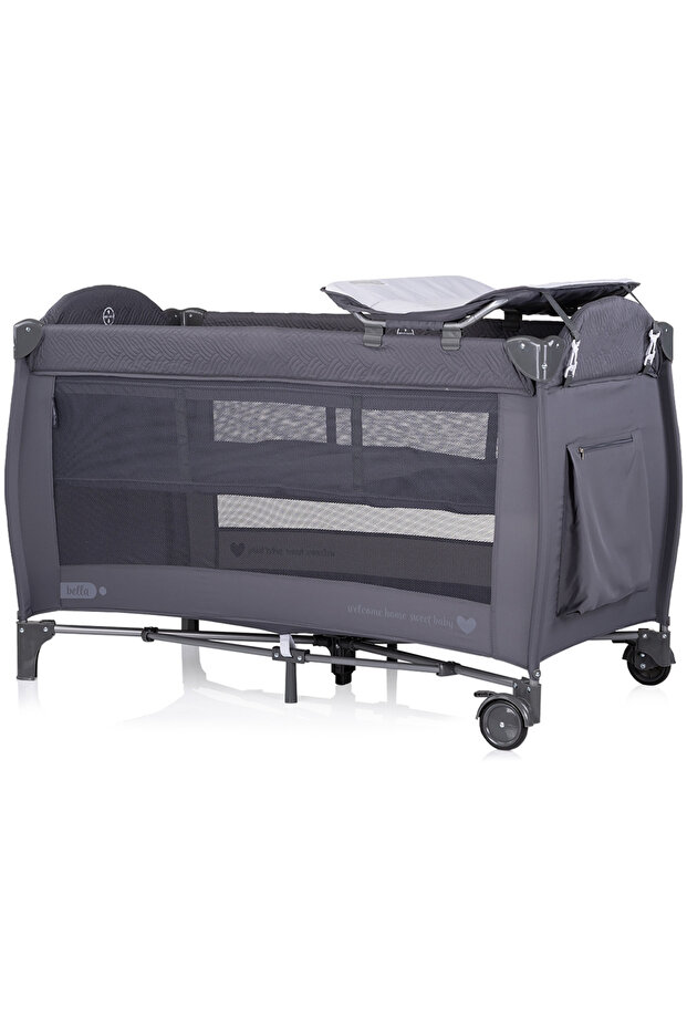 Bella anthracite folding cot - 2