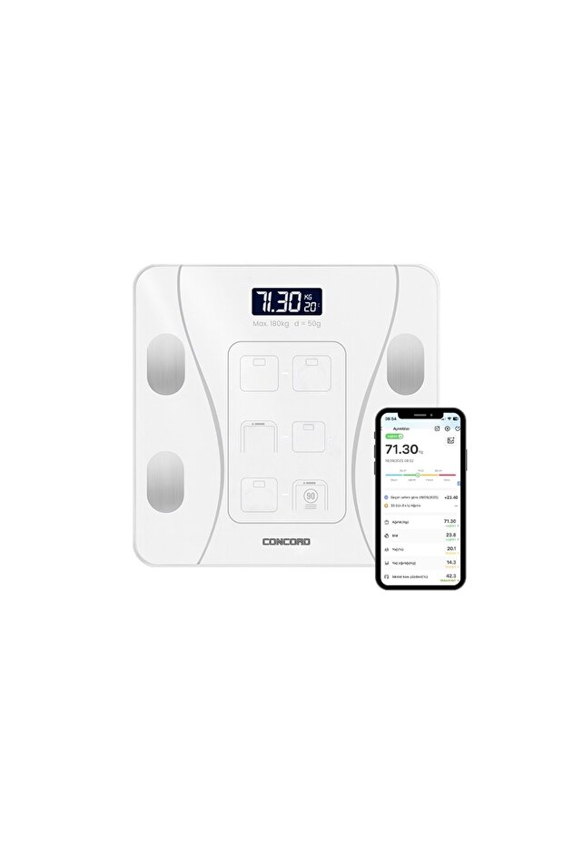 CONCORD C-W01 Akıllı Bluetooth Baskül - 1