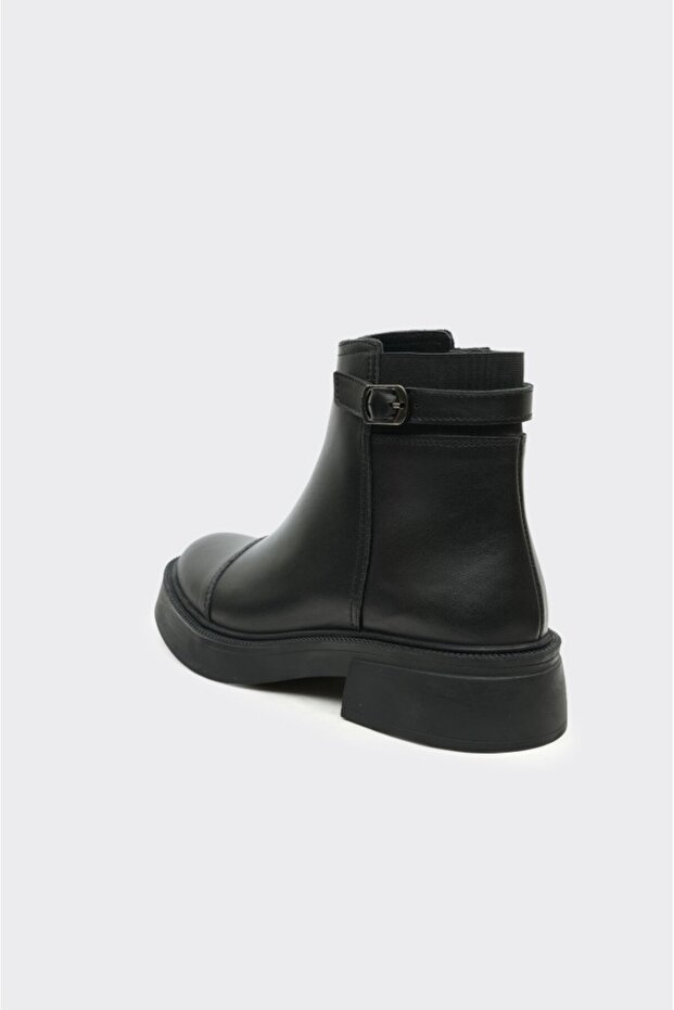 Hakiki Deri Fermuarlı Kadın Bot - 3