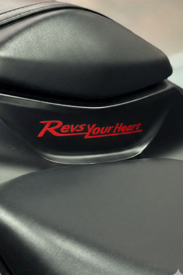 Revs Your Heart Written Sticker for Yamaha Motor Group (14Cmx2.5Cm)(1 Piece)