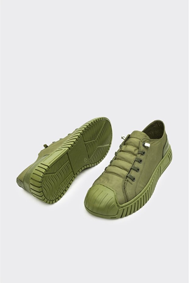 Lastik Bağcıklı Kadın Sneaker - 5