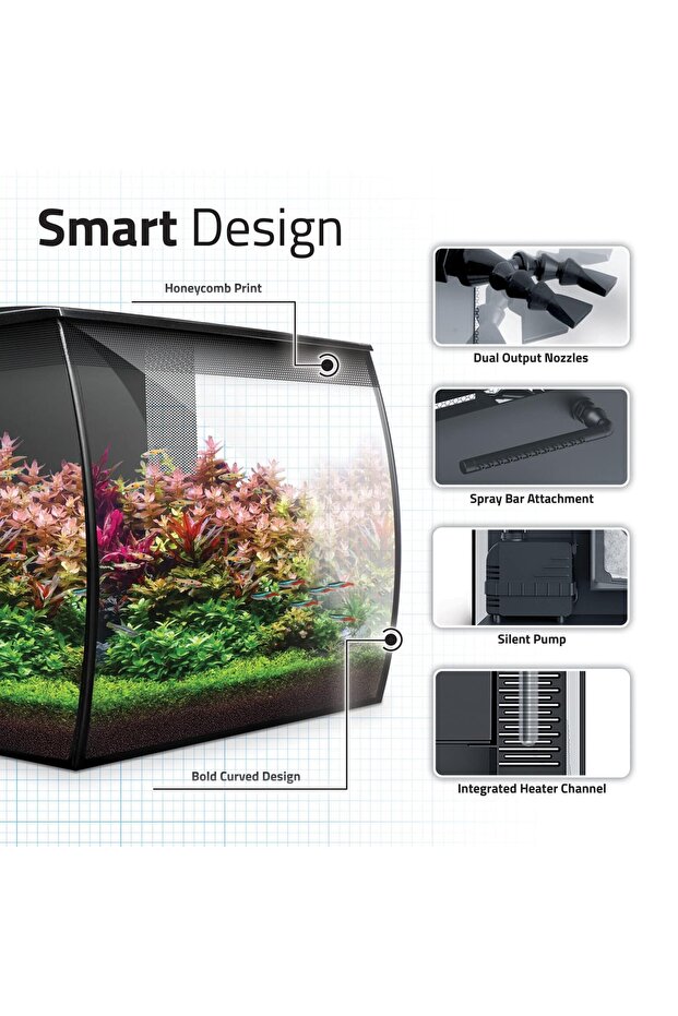 Flex 2.0 Akvaryum Siyah 34L - 6