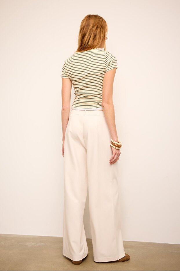 Çapraz belli smart pantolon - 5