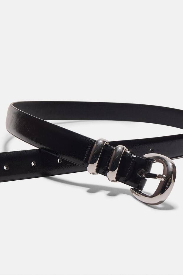 Basic parlak suni deri kemer - 3