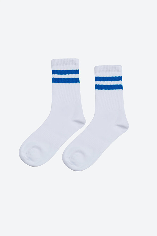Blue Striped Sports Knitted Socks