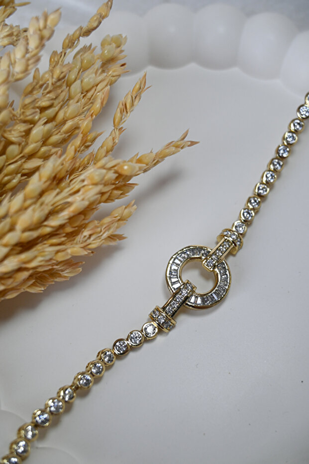 Çelik bileklik 14k künye - 2