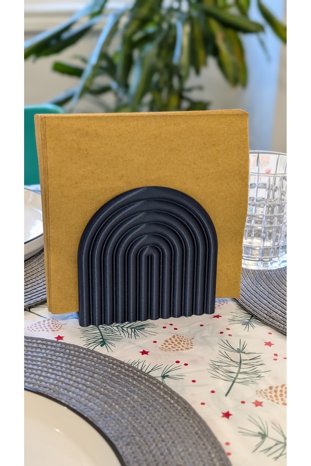 Curved Arch Design Napkin Holder – Table Organization Accessory