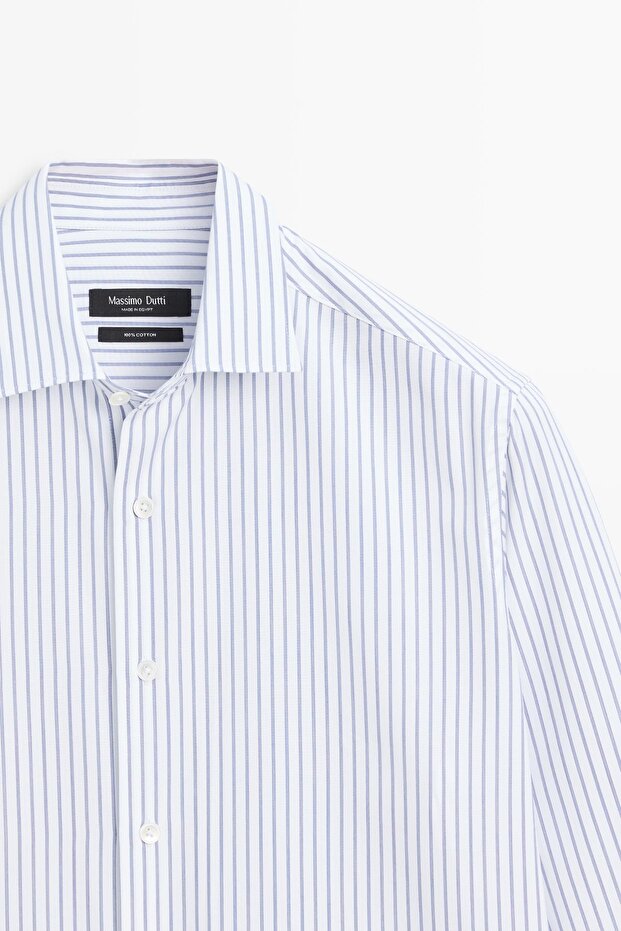 Regular fit çizgili gömlek - 6