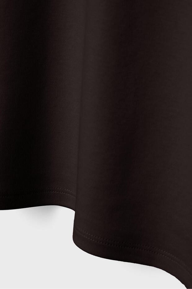 B06 Düşük omuz basic t-shirt - 8