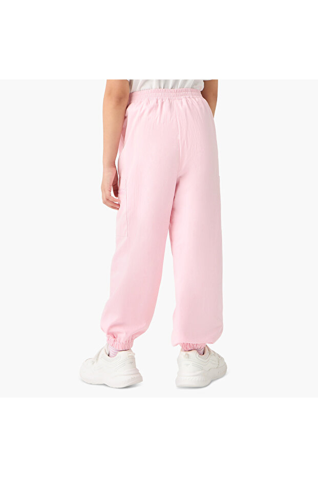 بنطال رياضي سادة مع رباط إغلاق وجيوب - 3