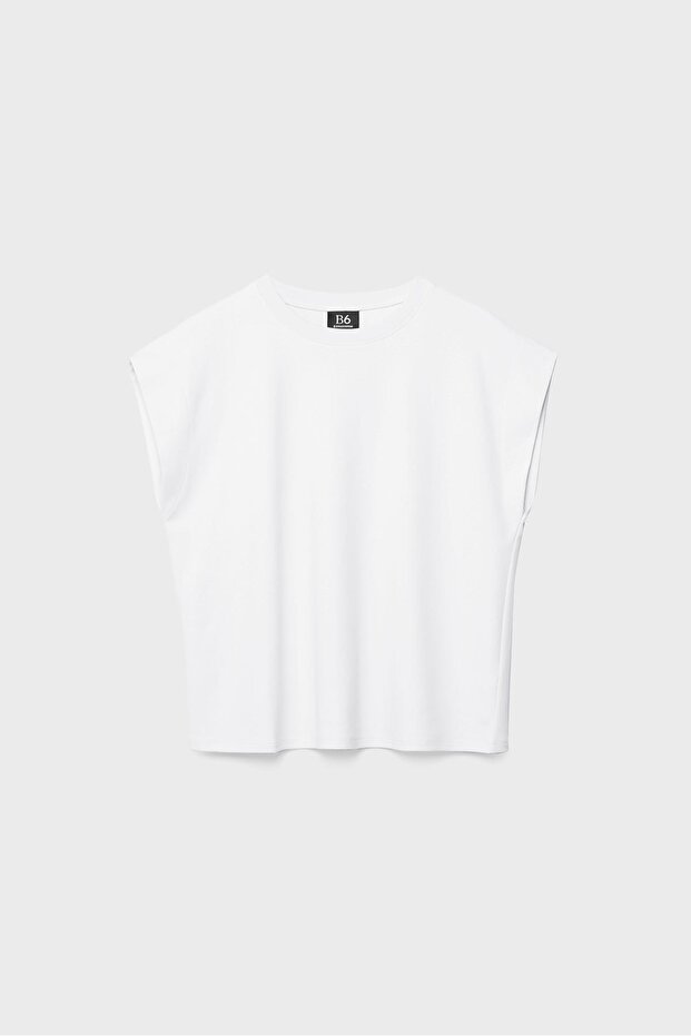 B06 Düşük omuz basic t-shirt - 5
