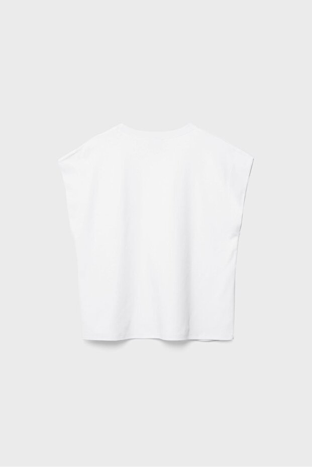 B06 Düşük omuz basic t-shirt - 6