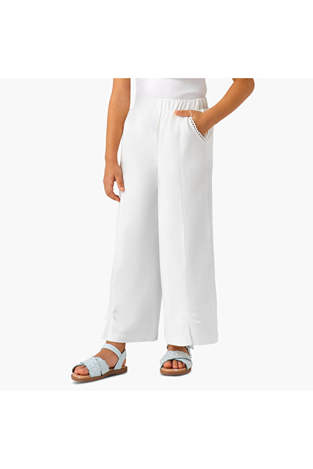 Trousers with Pockets-Elasticated Waistband