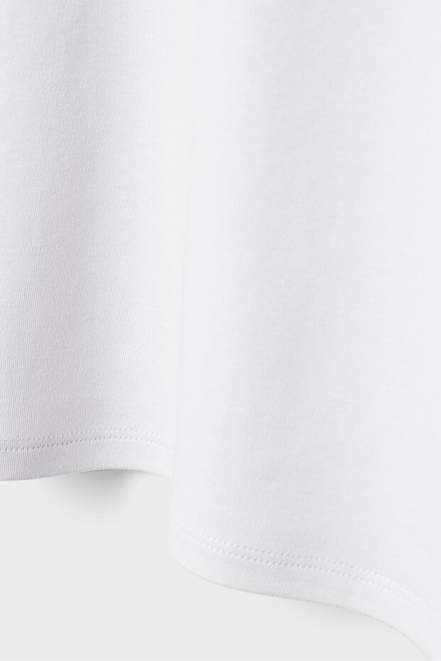 B06 Düşük omuz basic t-shirt - 7