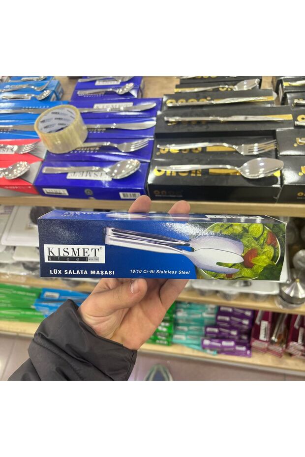 10 Pcs Kismet Steel Salad Tongs