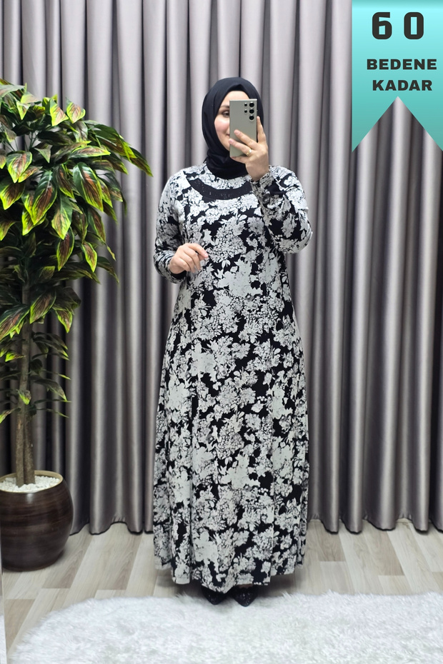 Women's Islamic Clothing Plus Size Cotton Mother's Dress