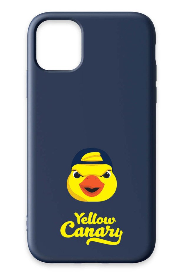 iPhone 11 Compatible Yellow Canary Navy Blue Silicone Licensed Phone Case