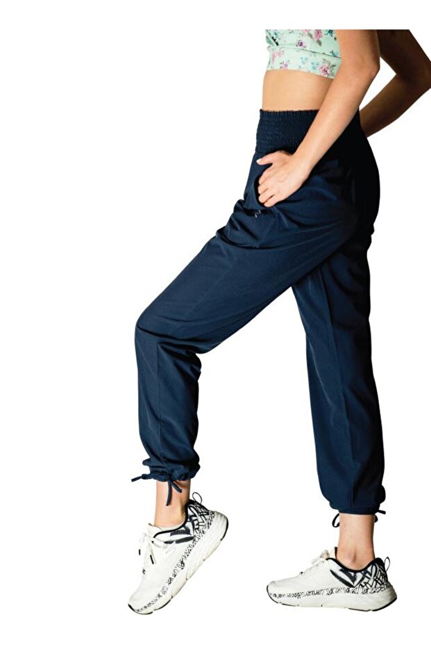 Women's High-Rise Ruched Waist-Band Pants