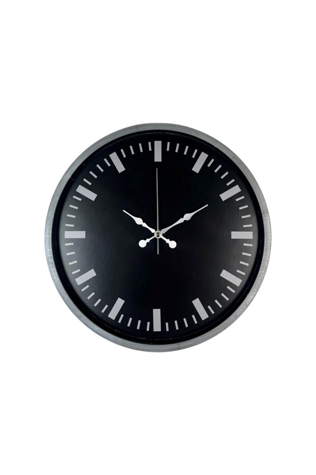 ساعة حائط مزخرفة باللون الرمادي مقاس 36 سم - 4