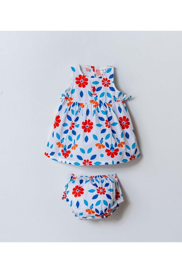 Baby Girl Panty-Waist Woven Dress 100% Cotton Poplin