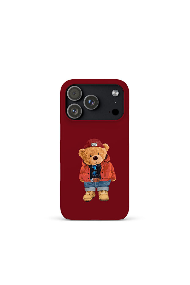 حافظة إطلاق مطبوعة على شكل دب تيدي متوافقة مع آيفون 17 برو - 1