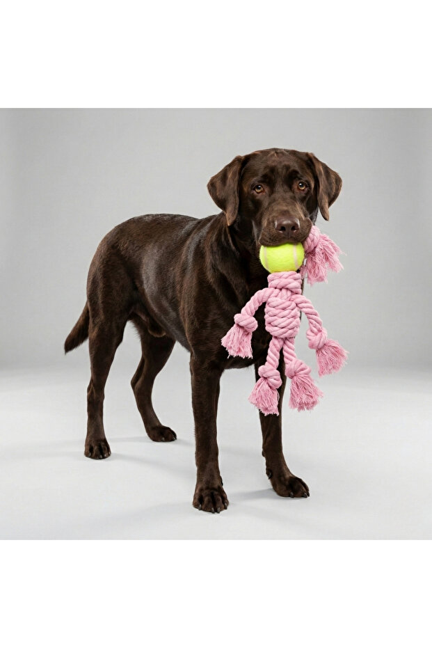 Tennis Ball Four-Handed Pull-Along Dog Toy