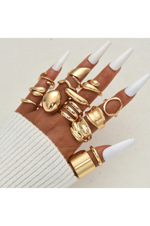 خواتم أساسية متنوعة 1 قطعة (شحن مختلط) - 3