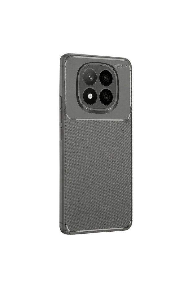 حافظة لهاتف ريدمي نوت 15 برو بلس 5 جي من السيليكون بنمط الكربون الأسود - 1