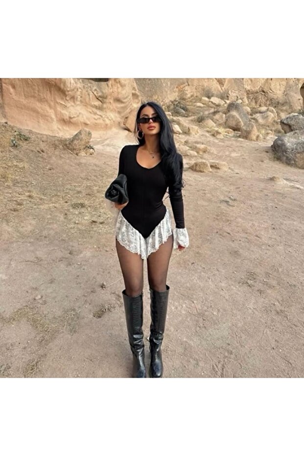 Dantel Detay Modal Tulum - 4