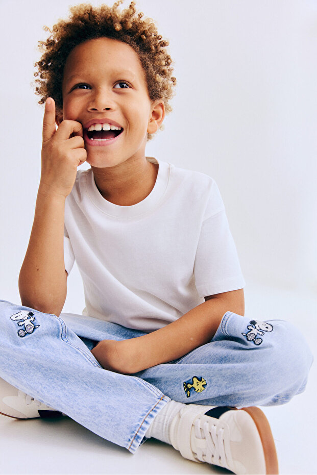 Baskılı Kot Pantolon Regular Fit - 3