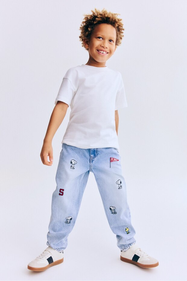 Baskılı Kot Pantolon Regular Fit - 1