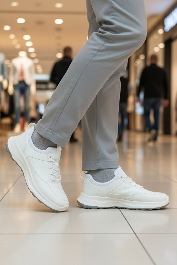 460 Lace-Up White Men's Casual Shoes