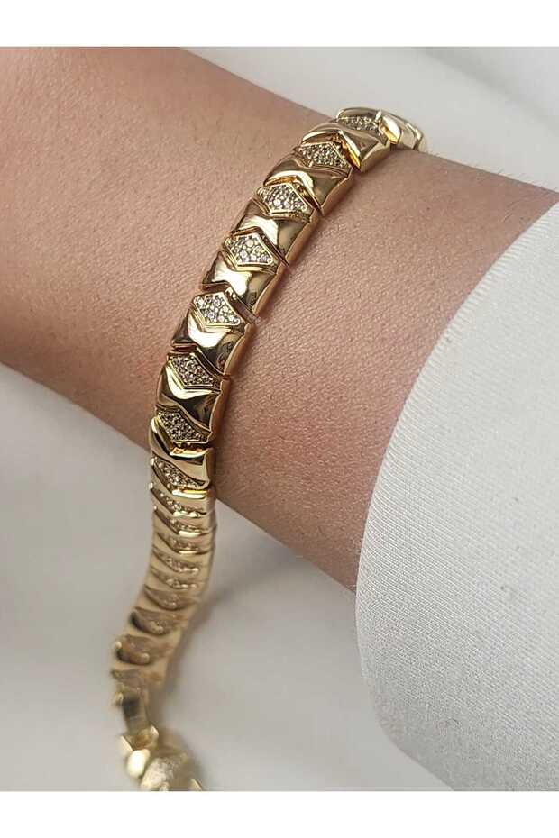 Steel Original Xuping Bracelet Gold Color Zircon Stone Stainless