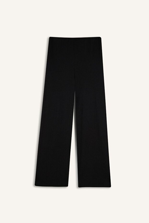 Straight Fit Flat Leg Wrinkled Textured Trousers H0423Ax26Sp