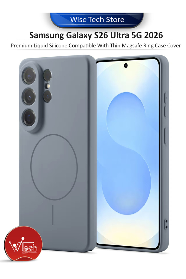 Samsung Galaxy S26 Ultra 2026 Premium Liquid Silicone Compatible With Thin Magsafe Ring Case Cover