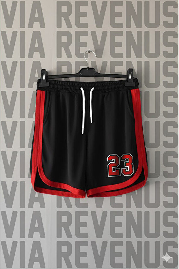 23 Number Printed Unisex Retro Varsity Sports Training Shorts