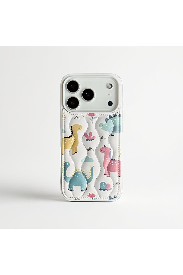 غطاء نفخ فاخر بنمط الديناصور متوافق مع آيفون 17 برو - 1