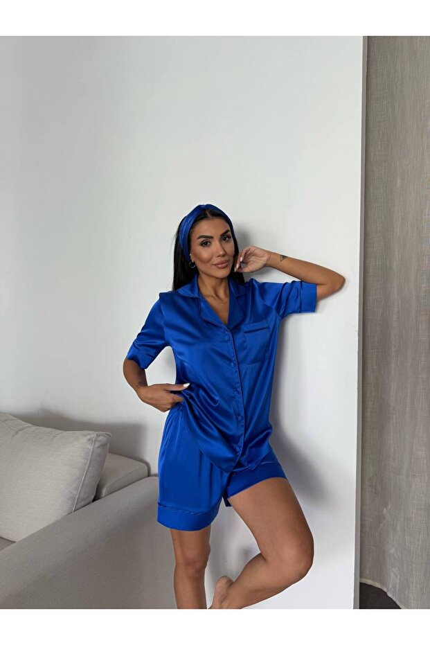 Saten şortlu takım - 1
