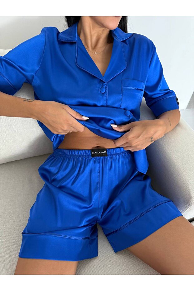 Saten şortlu takım - 2