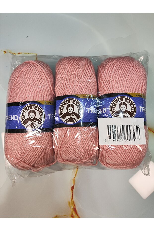 Trend Salmon Hand Knitting Yarn (3 Pieces) - Color: 119