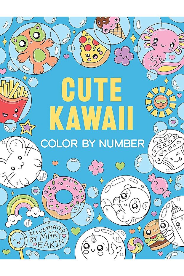 Dover Cute Kawaii Color by Number
