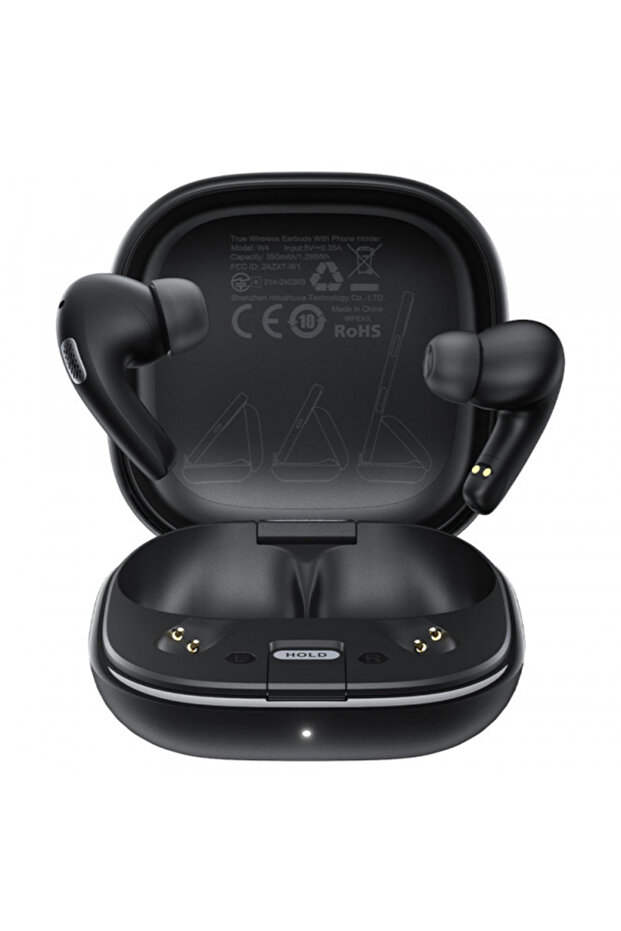 Bluetooth handsfree W4, TWS, Μαύρο - 1