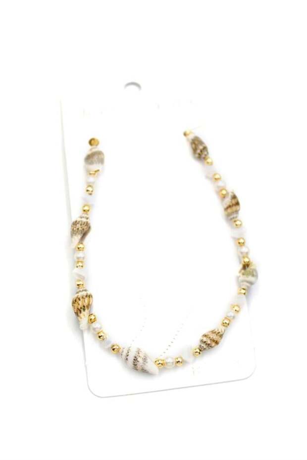 Seashell Anklet - White - 2