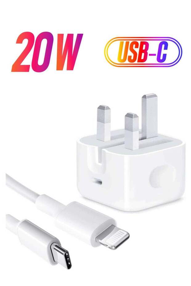 【MFi Certified】 iPhone 20W Charger Plug and 2M USB C to Lightning Cable PD Fast Charger USB C Plug