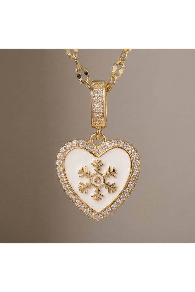 316L Steel Tarnish-Free Gold Women's Necklace |   Gold Color Snowflake Model