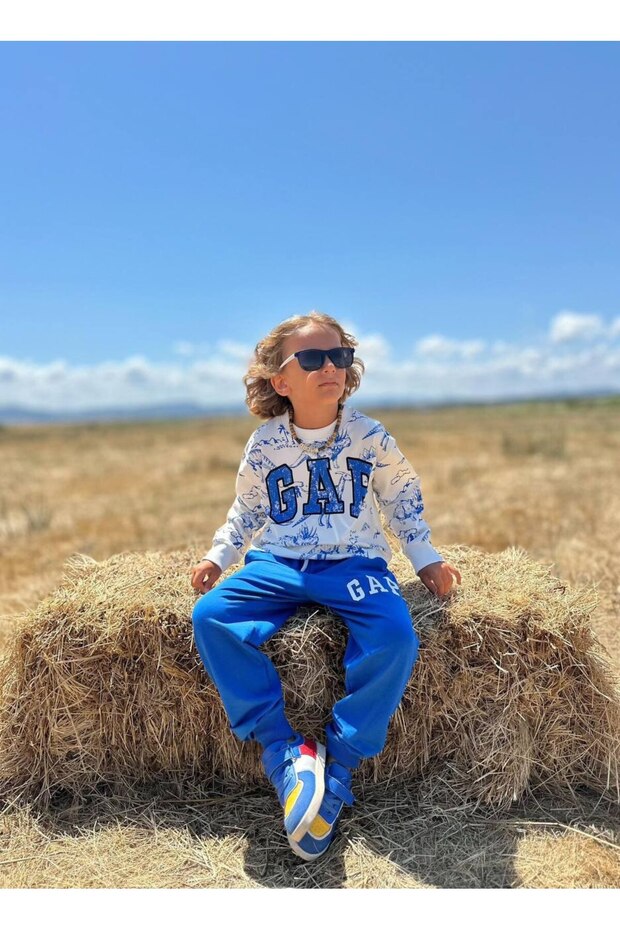 Boy's Printed Sweatshirt Winter Set