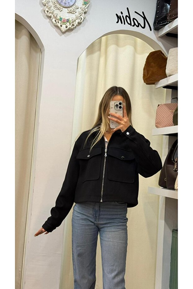 Siyah Kaşe Ceket - 2