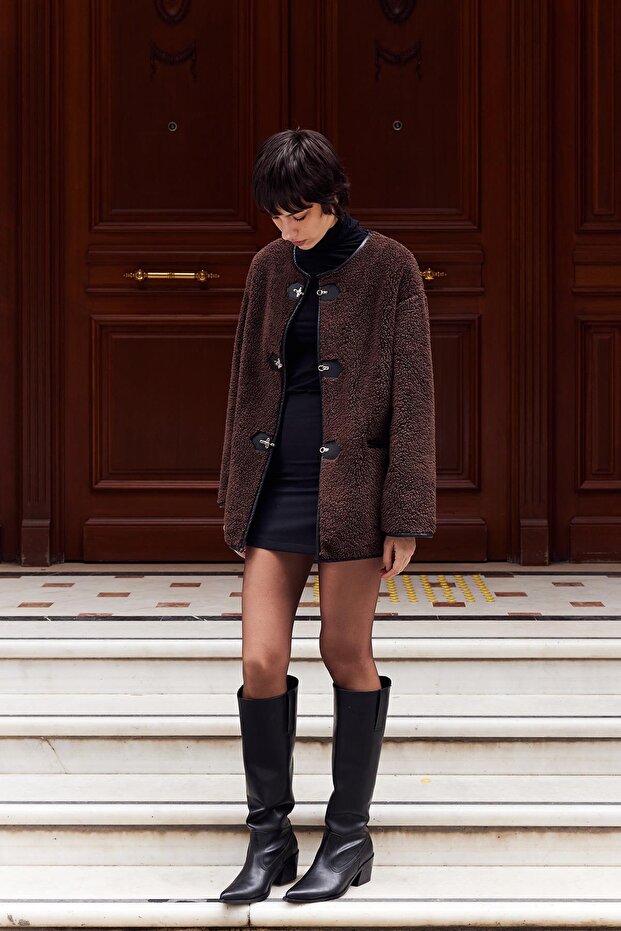 Noir Toggle Ceket Acı Kahve - 3